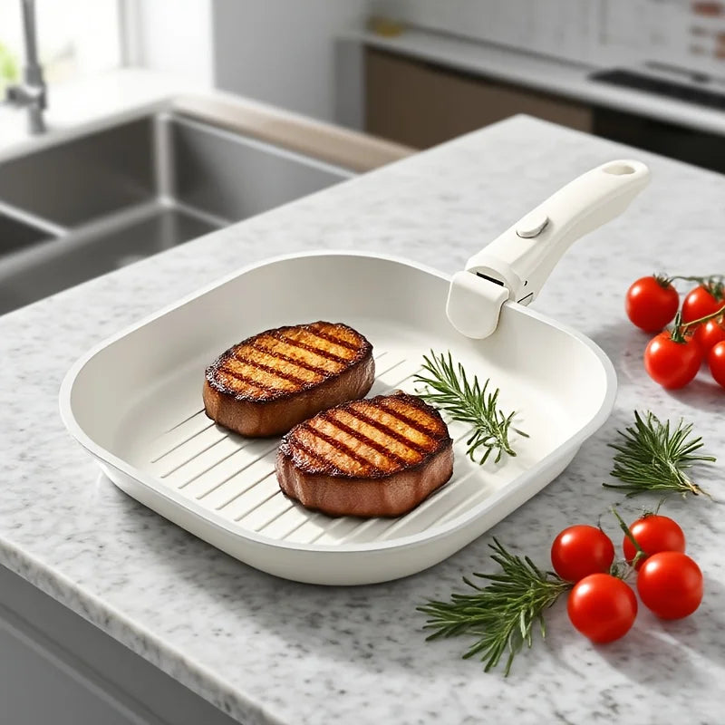 KEMORELA 26cm Non-Stick Frying Pan – Detachable Handle & Induction Non-Stick Frying Pan Axl