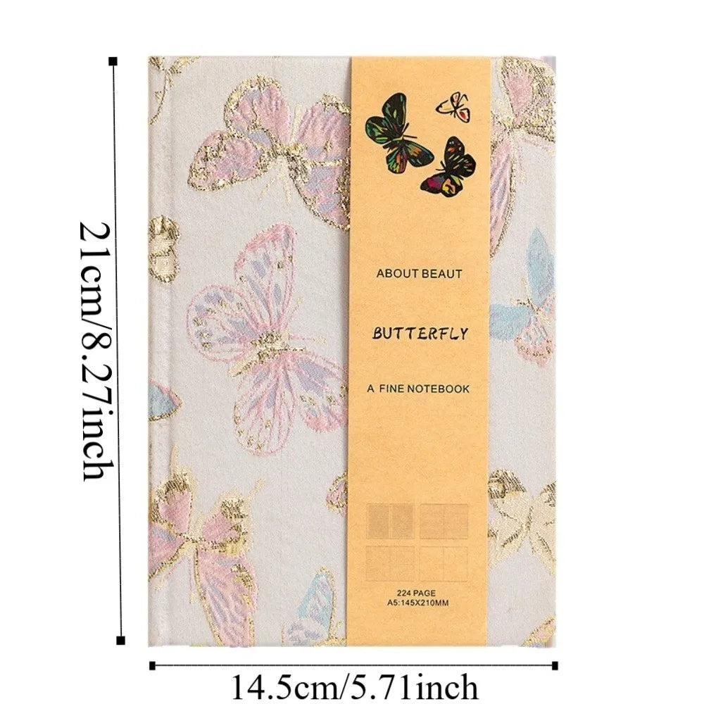 Embroidered Flower PU Leather Journal A5 Weekly Agenda Notepad Embroidered Leather Journal Axl