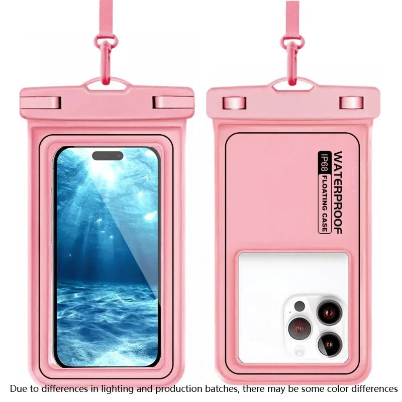 Phone Waterproof Bag with Tether – Beach, Swim & Ski Case Waterproof Phone Bag Axl pink-1pcs