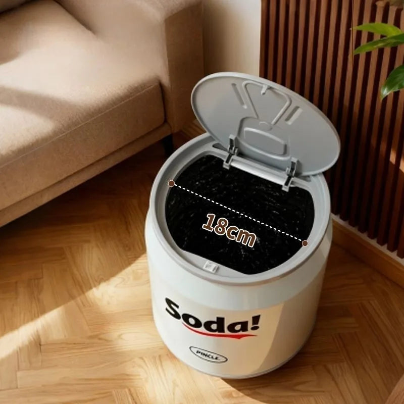 Large Wheeled Trash Can – Round Plastic Bin for Kitchen & Home Wheeled Trash Can Axl