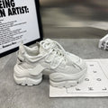 Women's Chunky Platform Sneakers – PU Leather Dad Shoes Platform Sneakers Axl WHITE 40