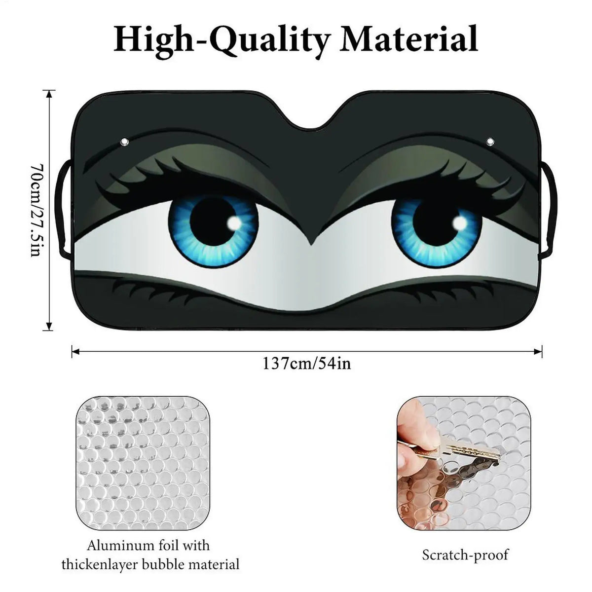 Cartoon Foldable Car Windshield Sun Shade | UV & Heat Block Car Windshield Sunshade Axl
