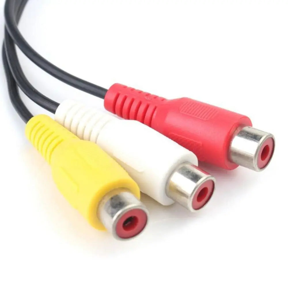 3.5mm Mini AV to 3-RCA Adapter Cable – Gold Plated, 28cm AV Adapter Cable Axl