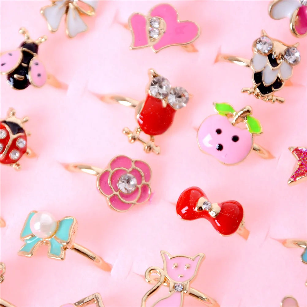 2Pcs Adjustable Kids Alloy Rings – Children's Costume Jewelry Gift Kids Costume Jewelry Axl