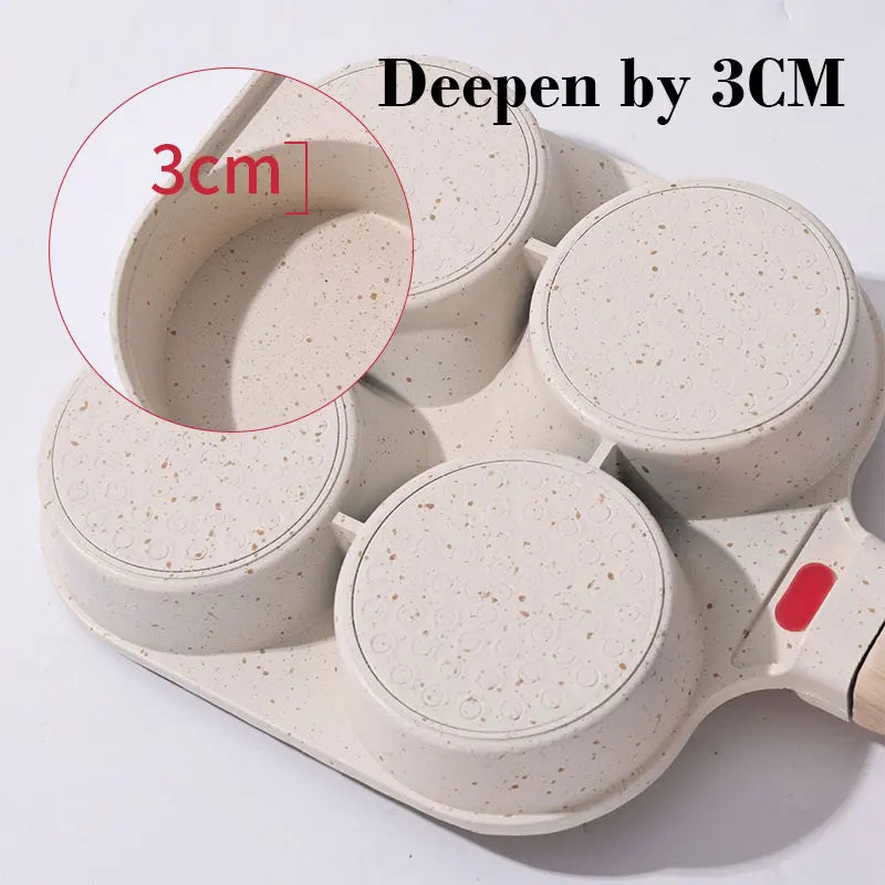 Nonstick 4-Cup Tamagoyaki Egg Pan – Gas & Induction Nonstick Egg Pan Axl