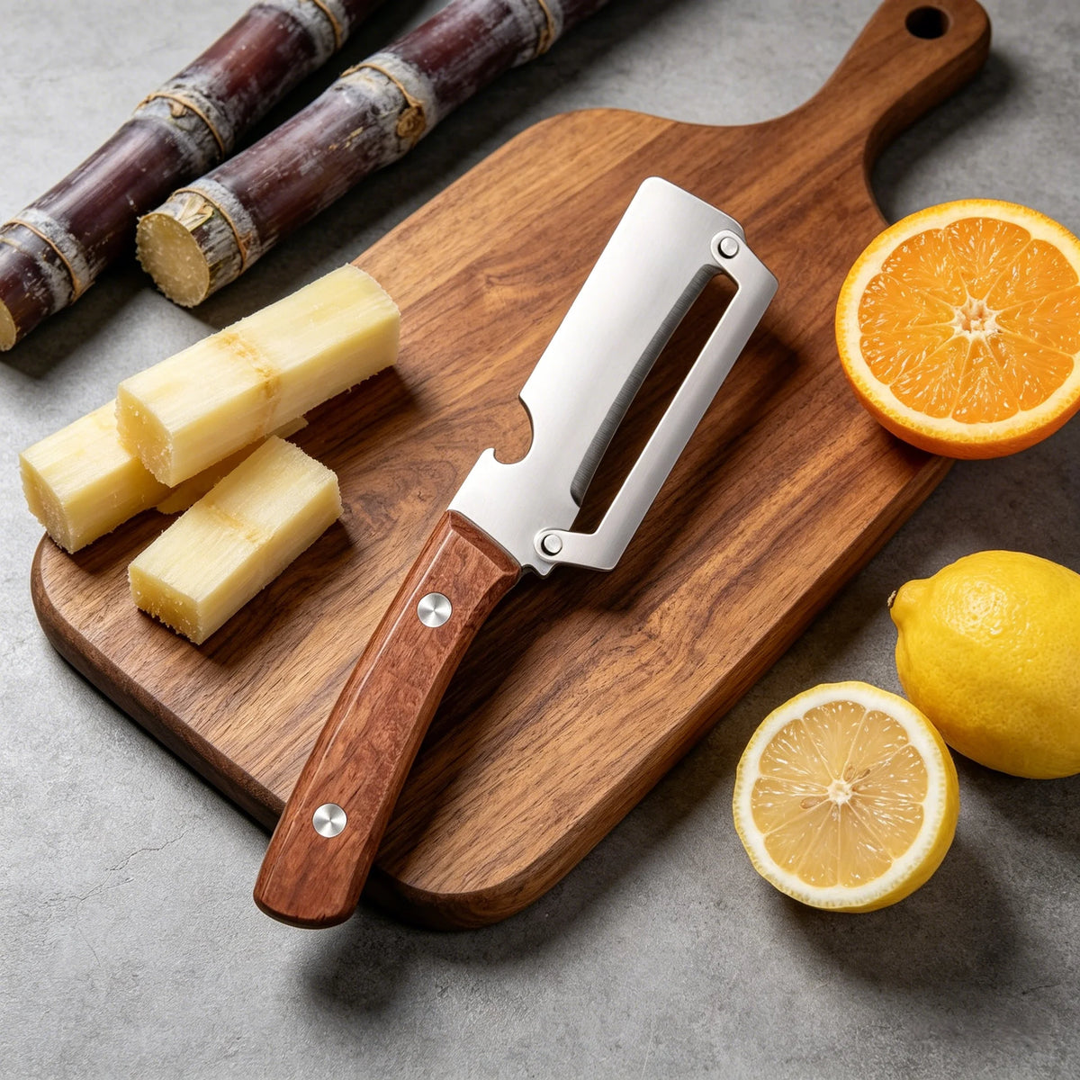 Multi-Use Sugarcane & Fruit Peeling Knife – Stainless Steel Kitchen Peeling Knife Axl