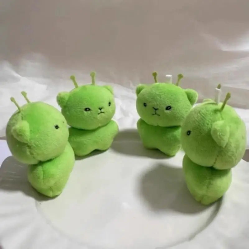 Green Alien Cat Plush Keychain – Cute Stuffed Charm 1/2 Pcs Plush Keychain Charm Axl