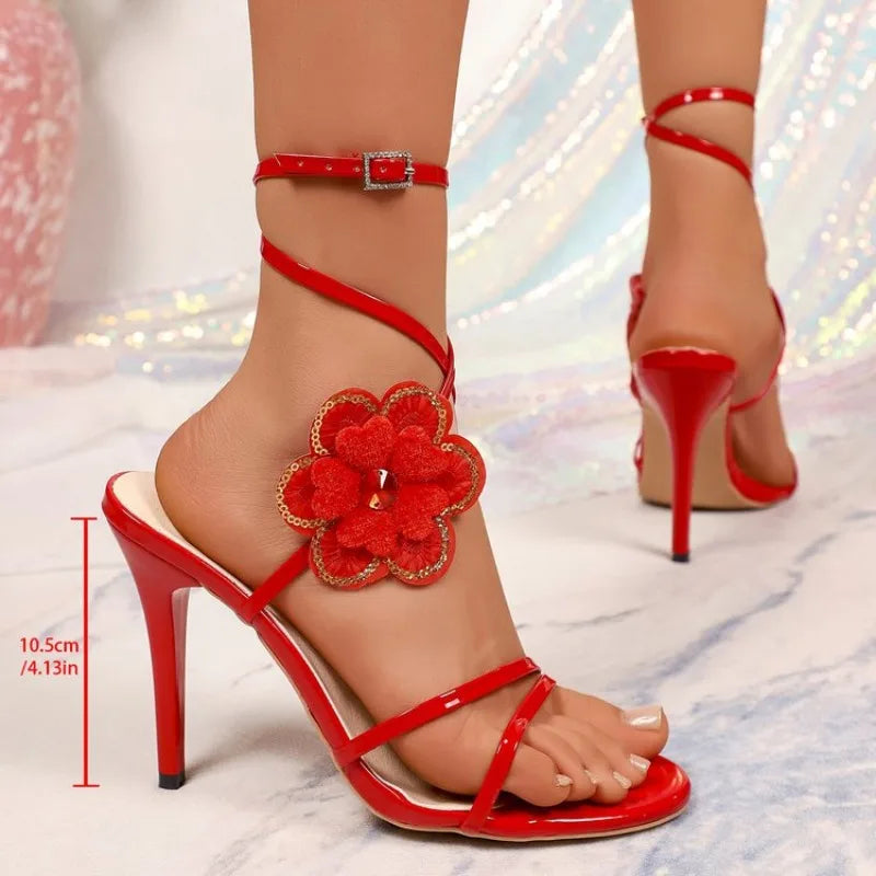 Women's Stiletto Sandals – Cross Strap Buckle Wedding Heels Stiletto Sandals Axl