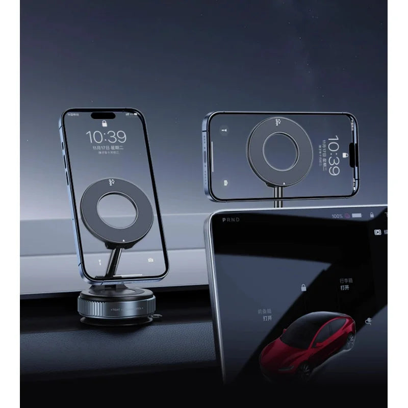 Magnetic Vacuum Car Phone Holder – Anti-Shake Dashboard Mount Car Phone Holder Axl