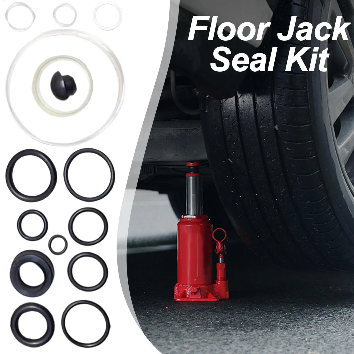 Floor Jack Seal Kit – 15-Piece O-Ring Hydraulic Repair Set Jack Repair Kit Axl