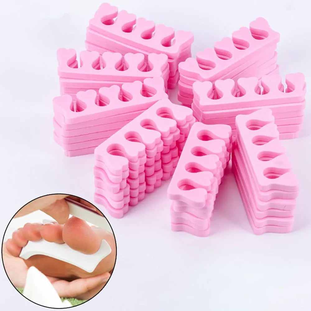 50 Pairs Soft EVA Toe Separators – Heart Design Nail Art Tool Toe Separators Axl