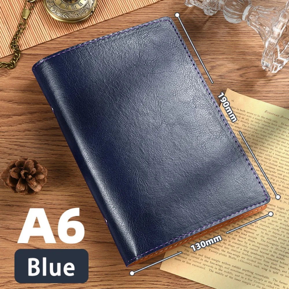 A5/A6 Loose-Leaf PU Leather Notebook – Travel Journal & Diary Loose-Leaf Notebook Axl Blue A6 Shell