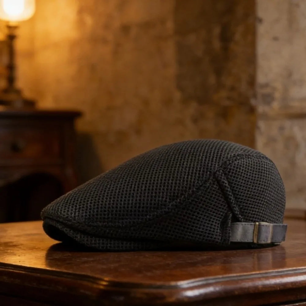 Mesh Beret Flat Cap – Breathable Retro Sun Hat | Unisex Mesh Beret Cap Axl