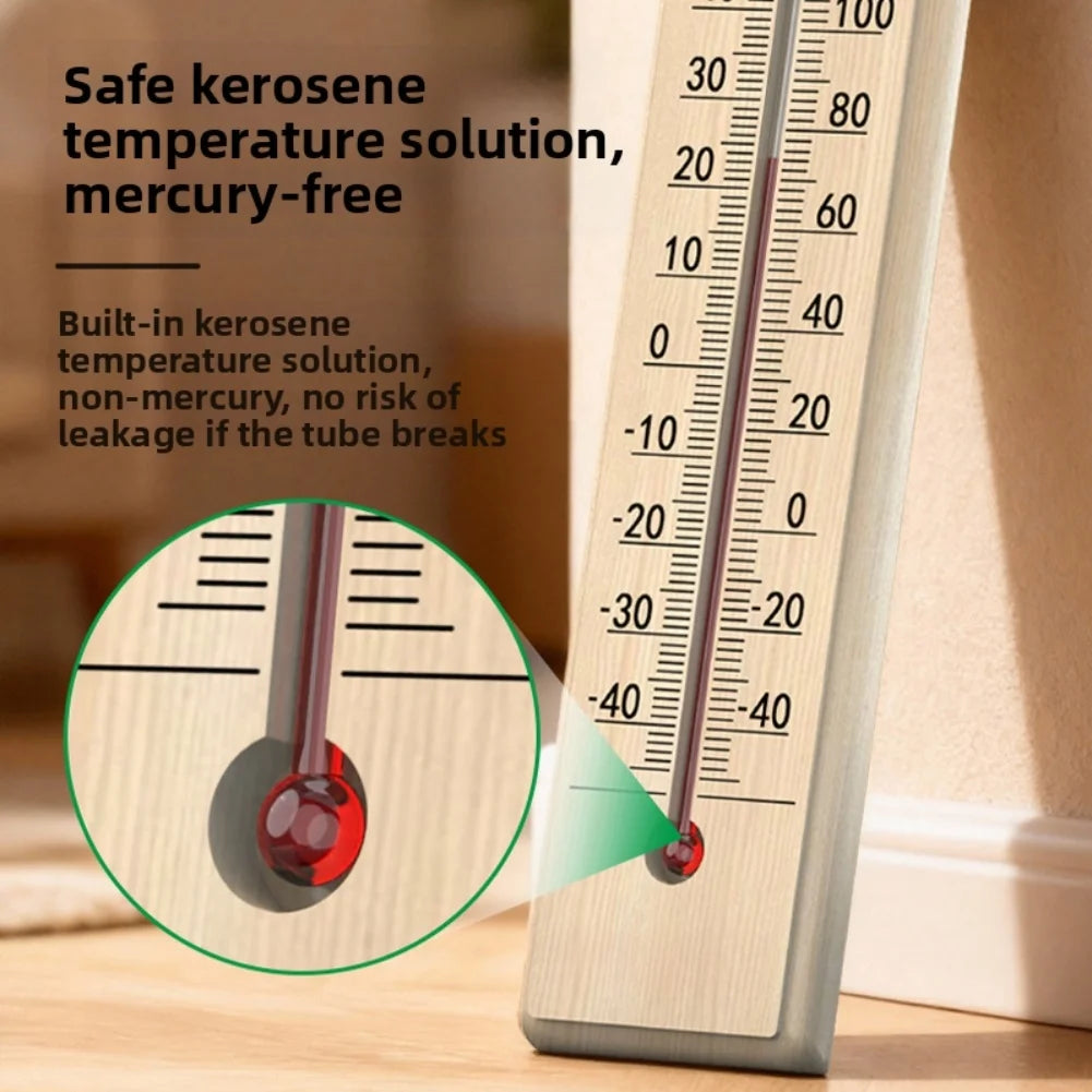 Wooden Indoor & Outdoor Thermometer – Garden, Patio & Greenhouse Outdoor Thermometer Axl
