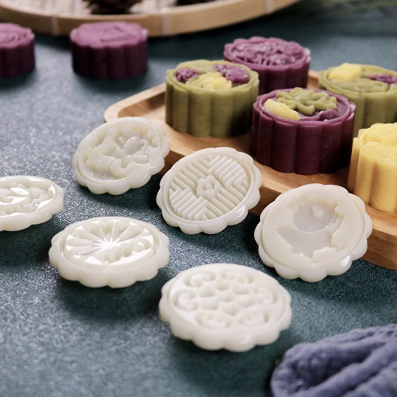 DIY Mooncake Mold Set – Hand Press Stamp for Baking Mooncake Baking Mold Axl