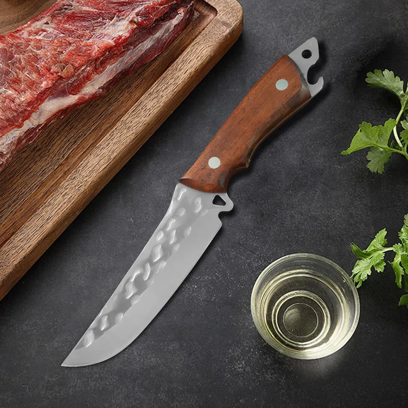 InLeung Handmade Stainless Steel Boning Knife – Chef Butcher Blade Boning Knife Axl