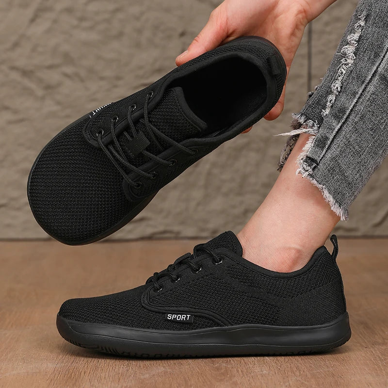ZULIWAGN Wide Fit Women's Indoor Training Sneakers Anti-Slip Training Sneakers Axl All black 36