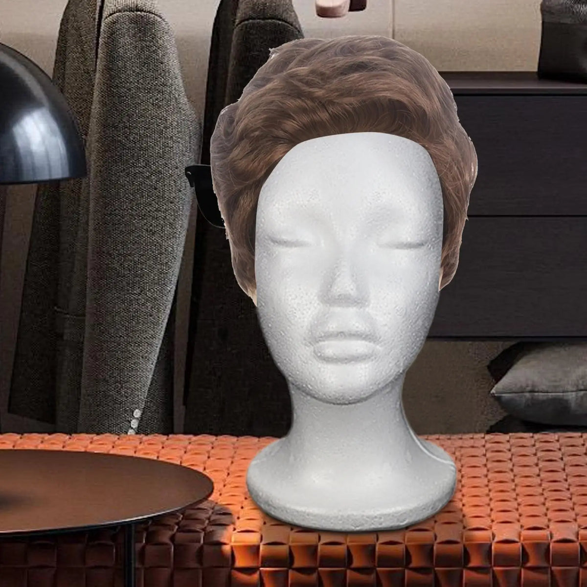 Foam Mannequin Head for Wigs, Hats & Glasses Display Foam Mannequin Head Axl