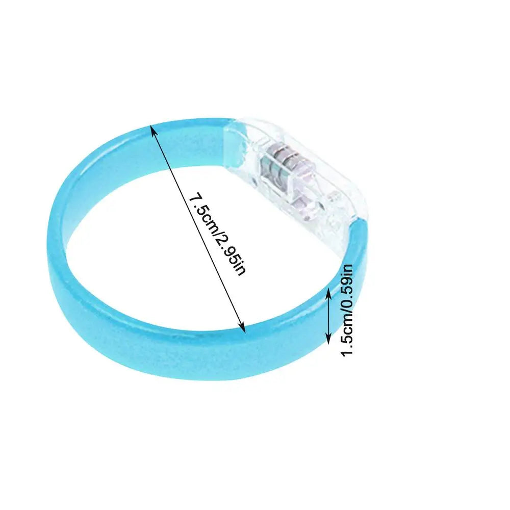 LED Light-Up Bracelet – Multicolor Flashing Glow Wristband LED Glow Bracelet Axl Blue