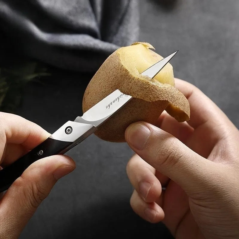 Japanese Folding Pocket Knife – D2 Steel Fruit Carving Blade Folding Pocket Knife Axl