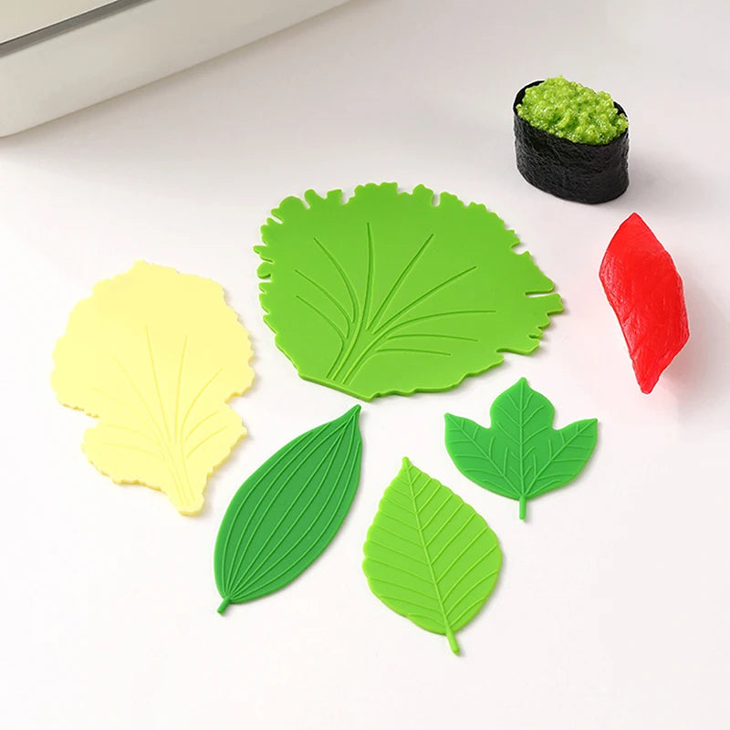 Silicone Leaf Bento Dividers – 5-Pc Lunch Box Separator Set Bento Box Dividers Axl