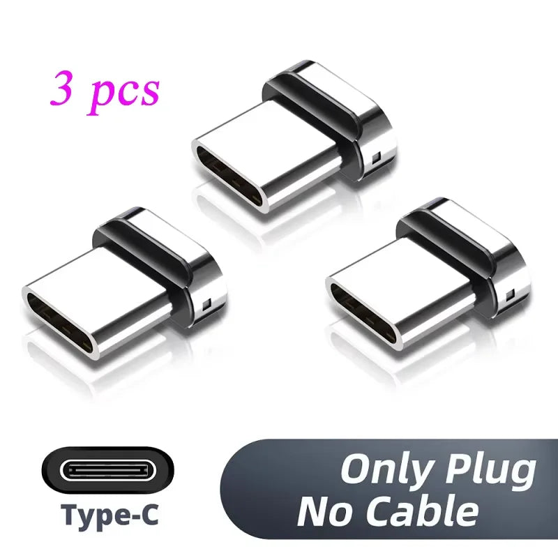 GUUGEI Magnetic USB-C & Micro USB Charging Cable for Android Magnetic Charging Cable Axl 3pcs type c plug 1M
