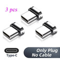 GUUGEI Magnetic USB-C & Micro USB Charging Cable for Android Magnetic Charging Cable Axl 3pcs type c plug 1M