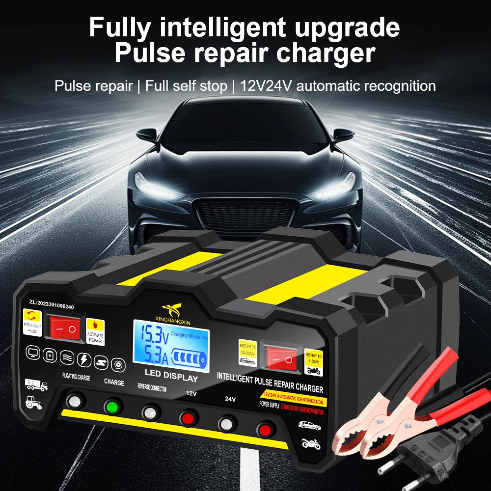 220W Intelligent LCD Car Battery Charger – 300AH Lead Acid Car Battery Charger Axl