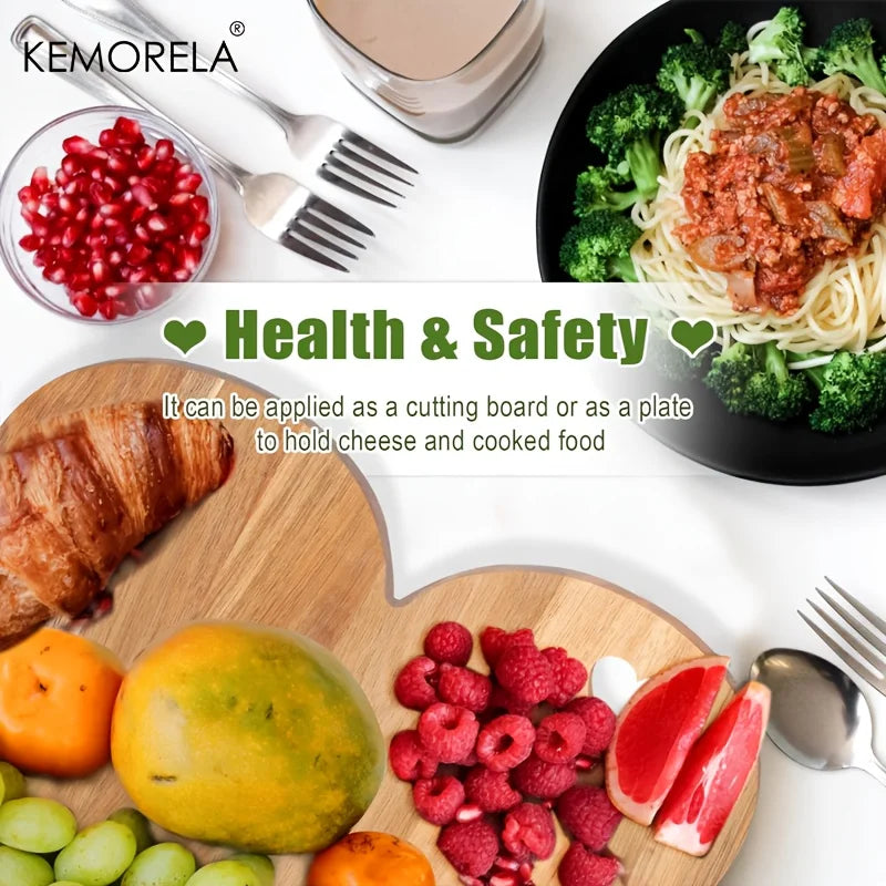 KEMORELA Heart-Shaped Acacia Wood Cutting & Serving Board Wood Cutting Board Axl