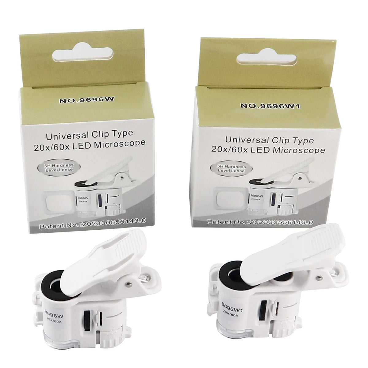 Portable 20X 60X LED Clip Microscope – Jewelry & Cash Loupe Clip-On Microscope Axl Long clip