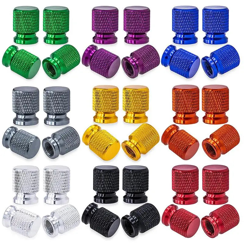 Anodized Aluminum Tire Valve Stem Caps – 2 Pack Universal Valve Stem Caps Axl