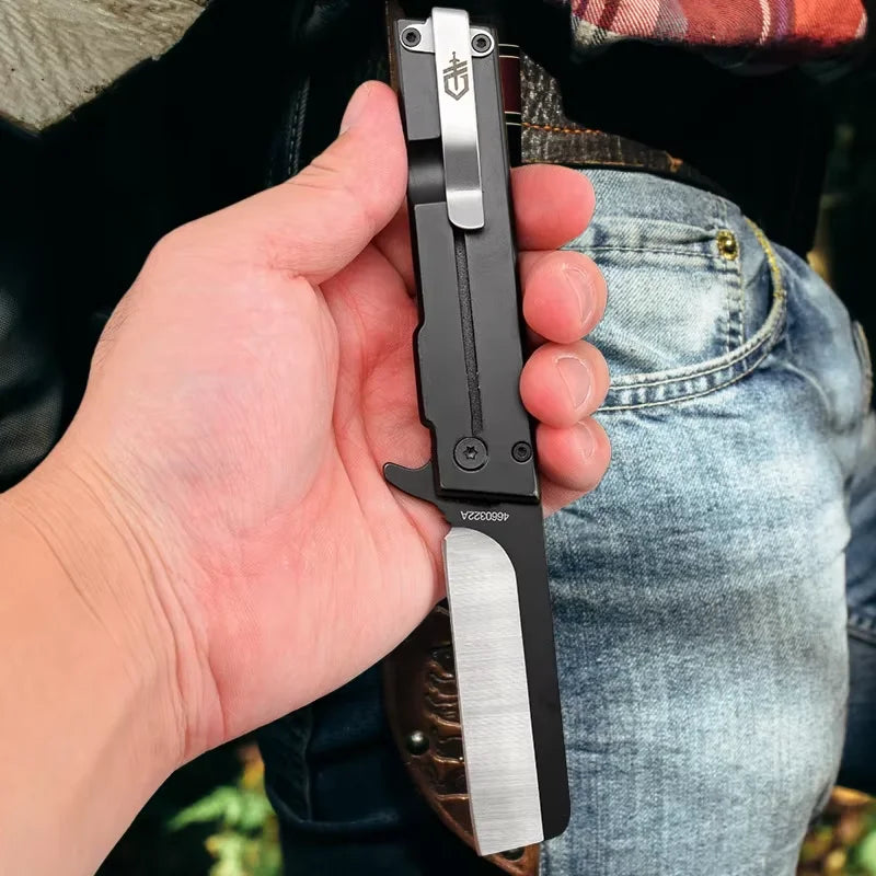 Folding Pocket Knife – 7Cr17MoV Blade & Wooden Handle EDC Folding Pocket Knife Axl
