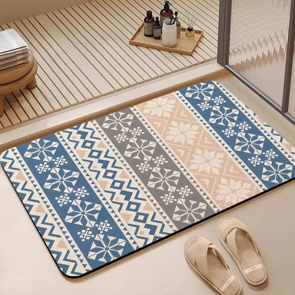 Swedish Dala Diatomite Bath Mat – Quick-Dry Non-Slip Floor Mat Diatomite Bath Mat Axl