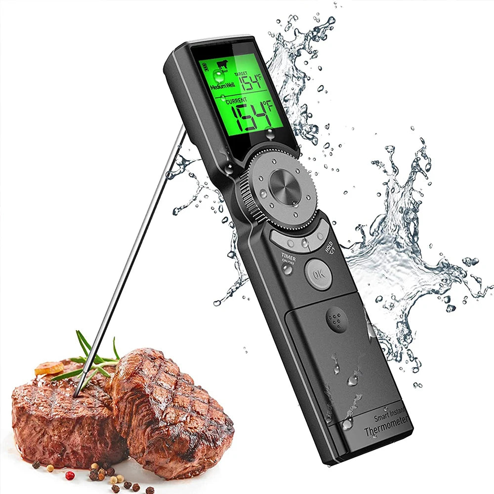 Instant Read Meat Thermometer – LCD Digital BBQ & Kitchen Kitchen Thermometer Axl