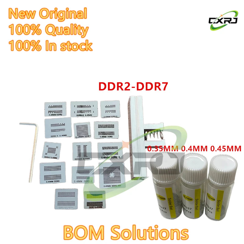 BGA Reballing Stencil Kit – DDR DDR2 DDR3 DDR5 DDR6 DDR7 BGA Reballing Stencil Axl