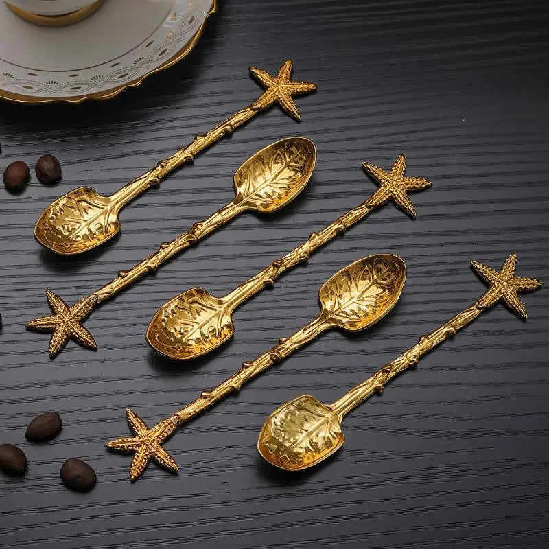 Retro Zinc Alloy Dessert Coffee Stirring Spoon – Dragonfly Design Dessert Stirring Spoon Axl