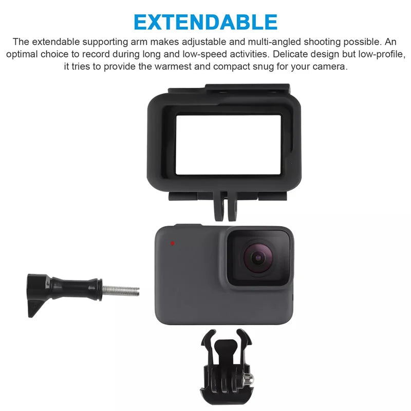 Black Protective Frame Case for DJI Action Camera | Mount Cover Camera Protective Frame Axl