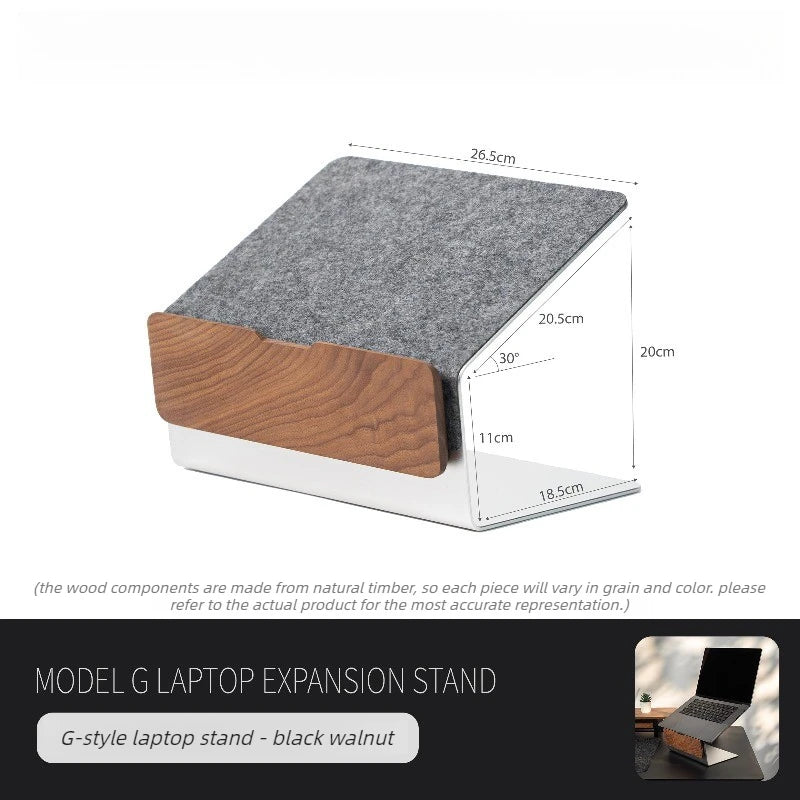 Wooden Laptop Stand & Desktop Storage Rack Organizer Desktop Storage Rack Axl Walnut