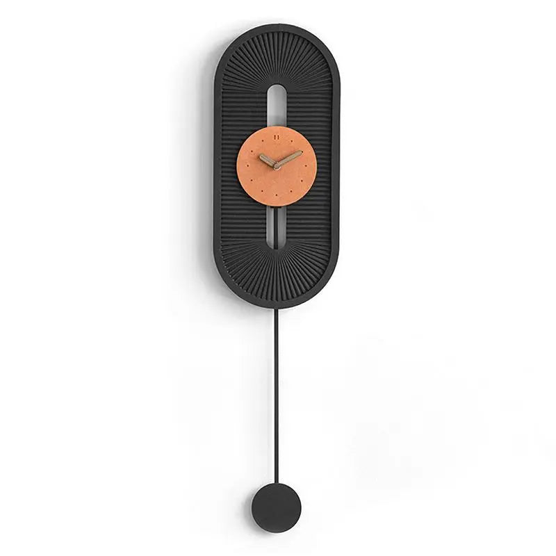 Nordic Minimalist Large Wall Clock – Modern Geometric Decor Wall Clock Axl Black