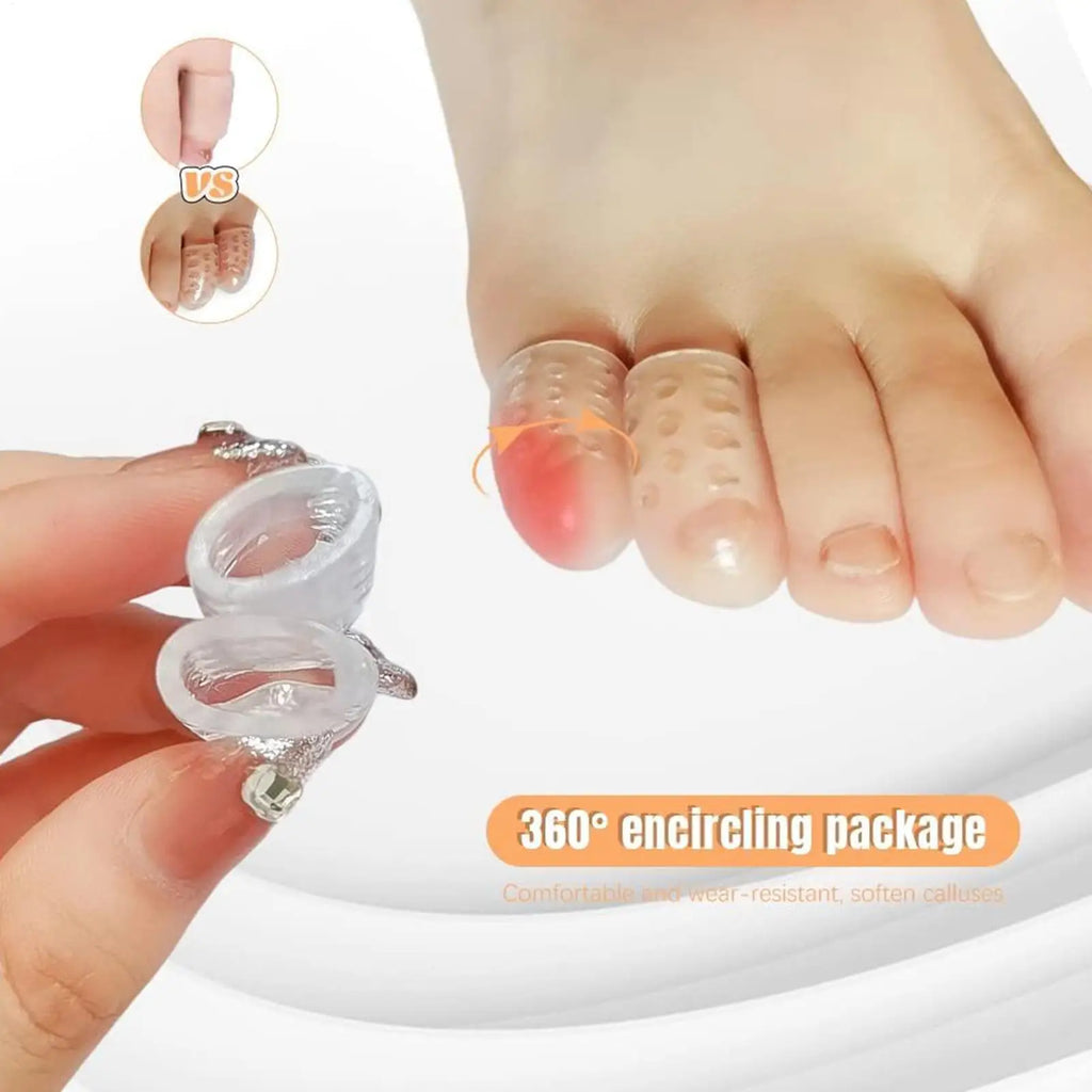Silicone Toe Protectors 20 Pack – Clear Anti-Friction Toe Sleeves Toe Protector Sleeves Axl