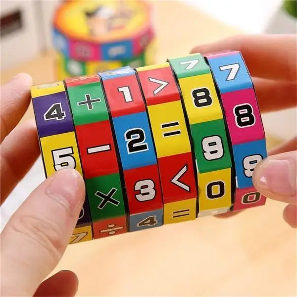 Kids Math Cylinder Puzzle Toy – Arithmetic Learning Game Math Learning Toy Axl A