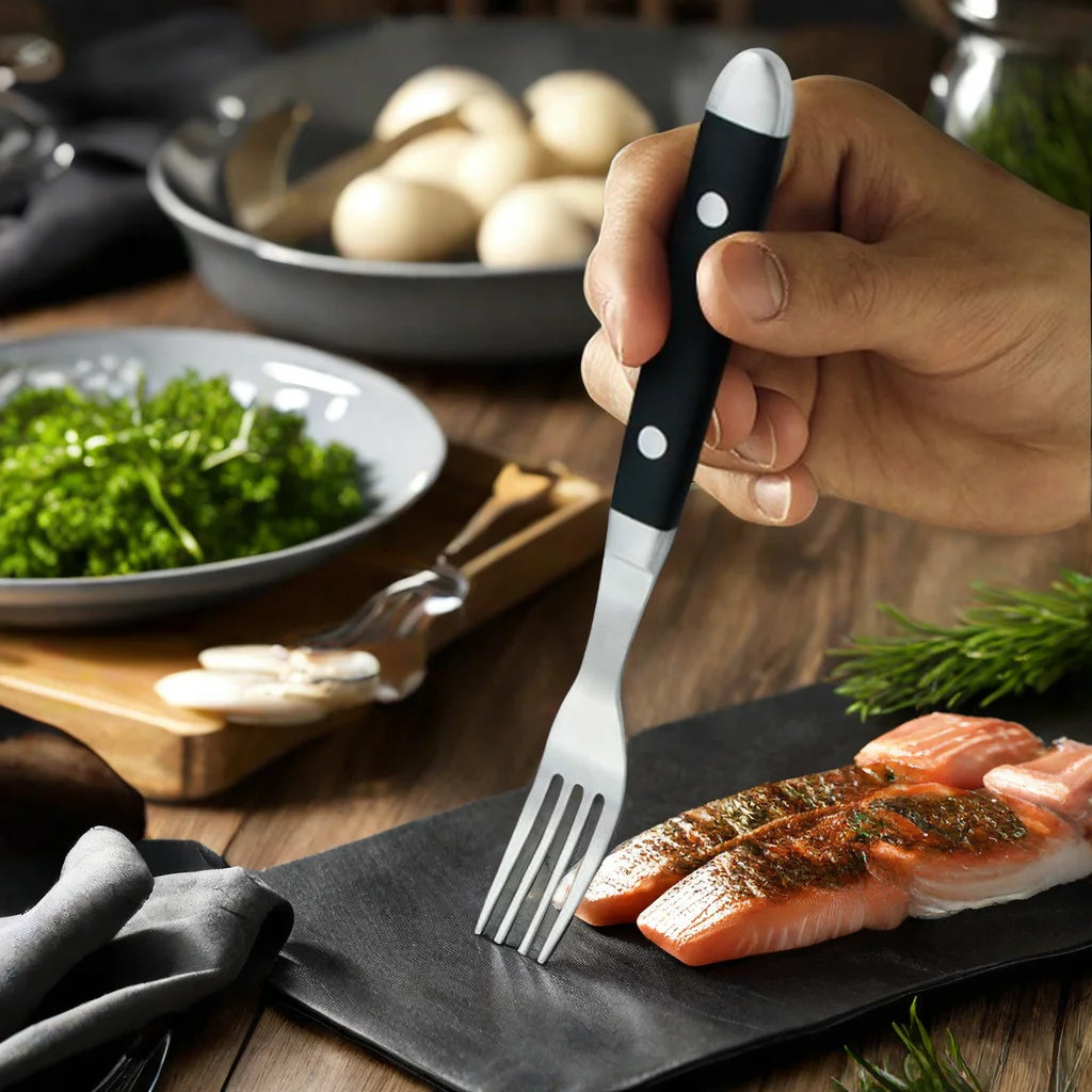 12-Piece Stainless Steel Steak Knife Set – Resin Rivet Handle Steak Knife Set Axl