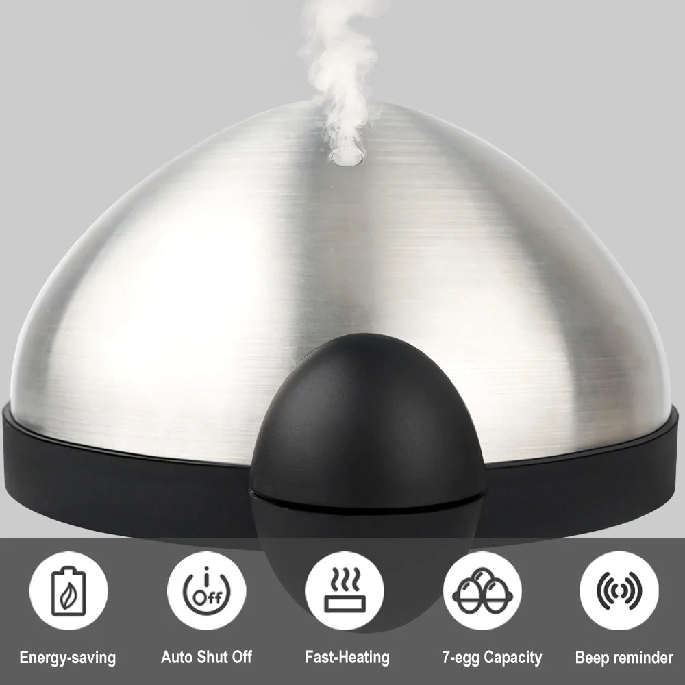 BALASHOV 360W Electric Egg Cooker – 7-Egg Steamer Auto Shut-Off Electric Egg Cooker Axl