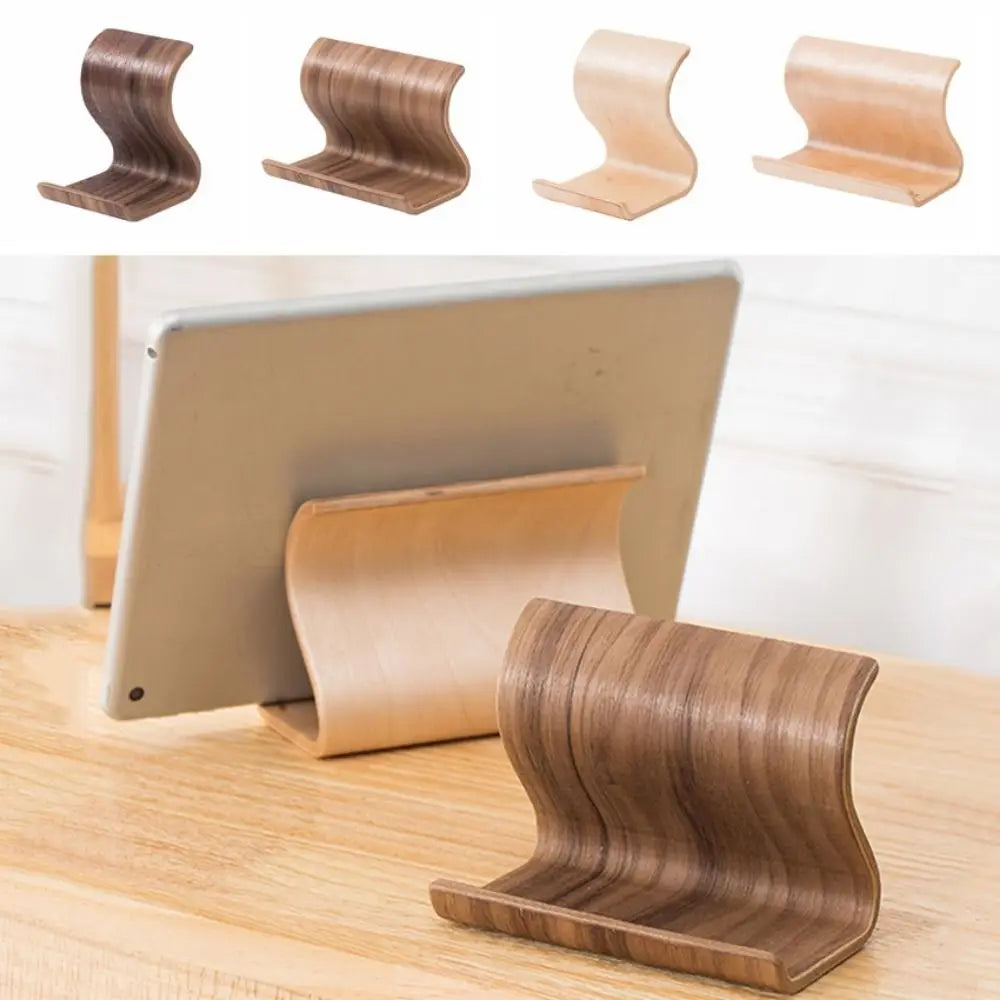Solid Wood Phone Stand – Portable Wooden Mobile Holder Desk Wooden Phone Stand Axl