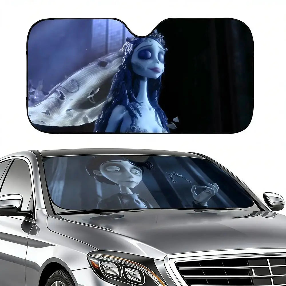 Corpse Bride Car Windshield Sunshade | UV & Heat Protection Windshield Sun Shade Axl
