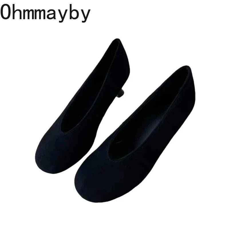 Women's Suede Mary Jane Pumps – Square Heel Slip-On Dress Shoes Mary Jane Pumps Axl