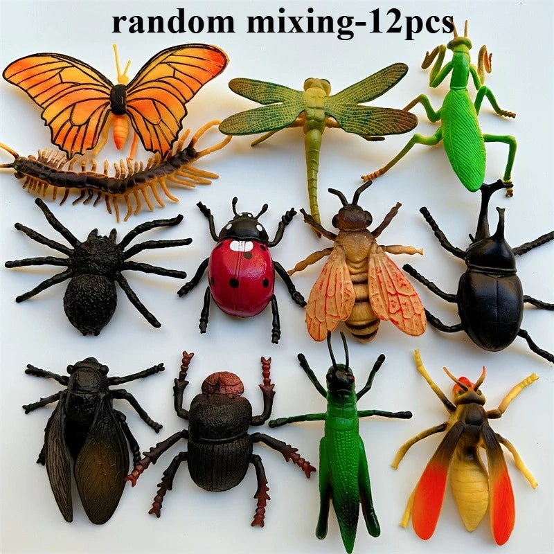 12 Realistic Fake Insects – Halloween & April Fool's Party Props Halloween Party Props Axl random mixing-12pcs