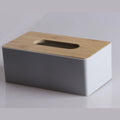 Bamboo Wood Tissue Box Cover | Napkin Holder Home & Hotel Décor Tissue Box Cover Axl Grey