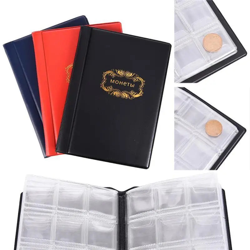 120-Pocket Coin Collection Album – 10 Page Coin Holder Book Coin Collection Album Axl