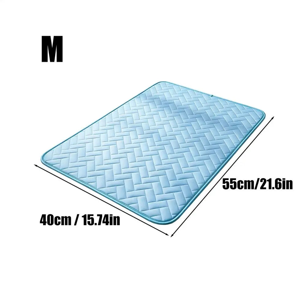 Ice Silk Pet Cooling Mat for Dogs & Cats – S to 2XL Pet Cooling Mat Axl Blue M